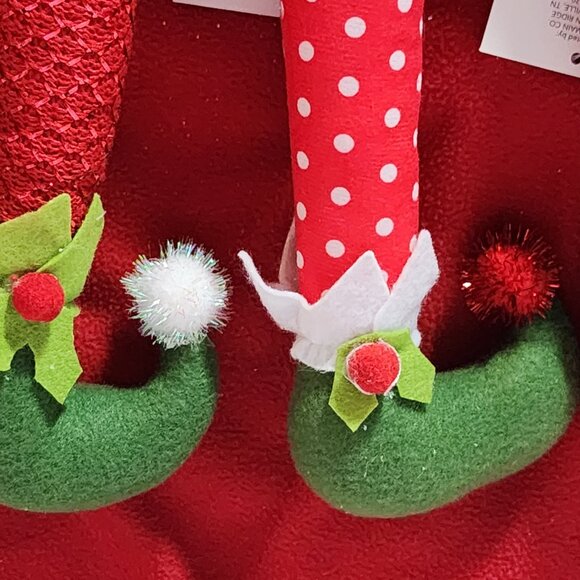 Holiday Style 6pk Assorted Elf Leg Felt Cloth and Wooden Picks for Decorating - Picture 7 of 16